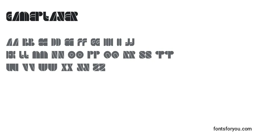 GamePlayer-fontti – aakkoset, numerot, erikoismerkit