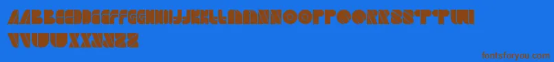 GamePlayer Font – Brown Fonts on Blue Background
