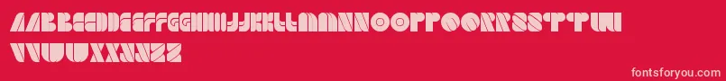 GamePlayer-Schriftart – Rosa Schriften auf rotem Hintergrund