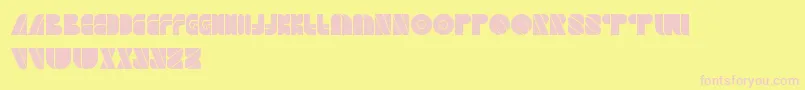 GamePlayer Font – Pink Fonts on Yellow Background