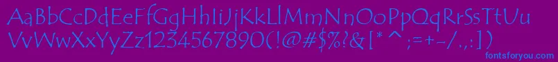 TempusSansItcTt Font – Blue Fonts on Purple Background