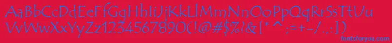 TempusSansItcTt Font – Blue Fonts on Red Background