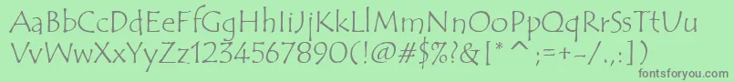 TempusSansItcTt Font – Gray Fonts on Green Background