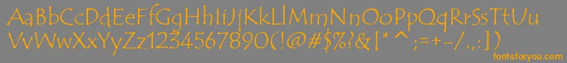 TempusSansItcTt Font – Orange Fonts on Gray Background