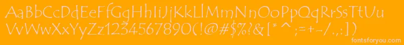 TempusSansItcTt Font – Pink Fonts on Orange Background