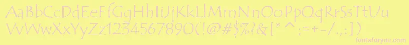 TempusSansItcTt Font – Pink Fonts on Yellow Background