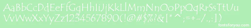 TempusSansItcTt Font – White Fonts on Green Background