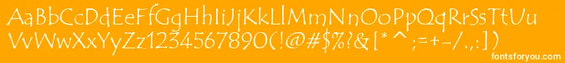 TempusSansItcTt Font – White Fonts on Orange Background