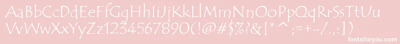 TempusSansItcTt Font – White Fonts on Pink Background