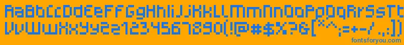 MonotypeGerhilt Font – Blue Fonts on Orange Background