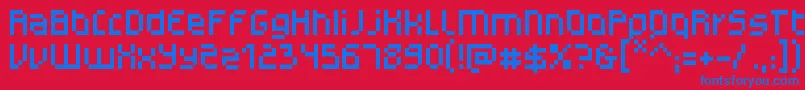 MonotypeGerhilt Font – Blue Fonts on Red Background