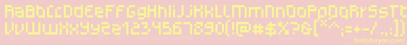 MonotypeGerhilt Font – Yellow Fonts on Pink Background