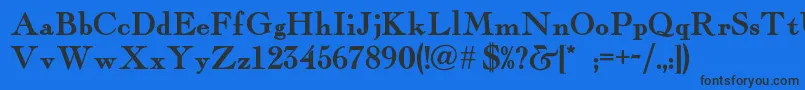フォントFairfaxstationnf – 黒い文字の青い背景