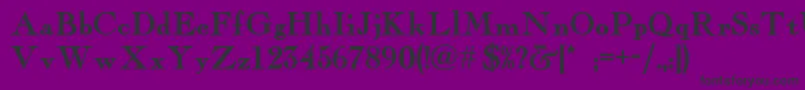 Fairfaxstationnf-fontti – mustat fontit violetilla taustalla
