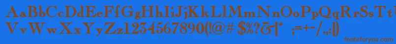 Fairfaxstationnf Font – Brown Fonts on Blue Background