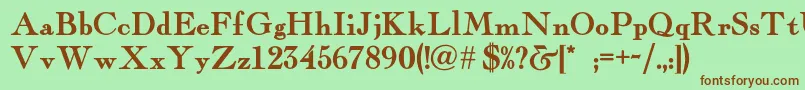 Fairfaxstationnf Font – Brown Fonts on Green Background