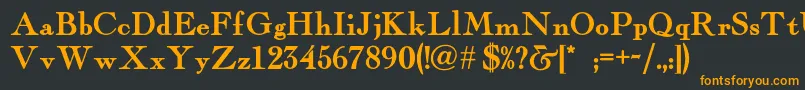 Fairfaxstationnf Font – Orange Fonts on Black Background