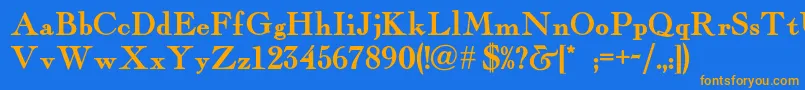 Fairfaxstationnf Font – Orange Fonts on Blue Background