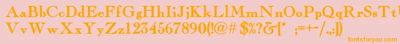 Fairfaxstationnf Font – Orange Fonts on Pink Background