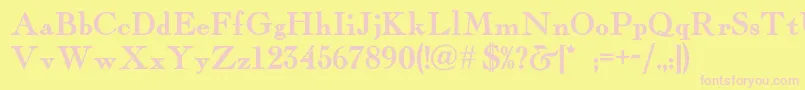 Fairfaxstationnf Font – Pink Fonts on Yellow Background