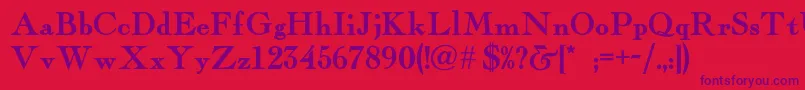 Fairfaxstationnf Font – Purple Fonts on Red Background