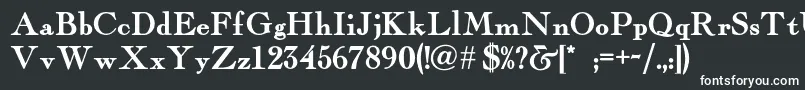 フォントFairfaxstationnf – 黒い背景に白い文字