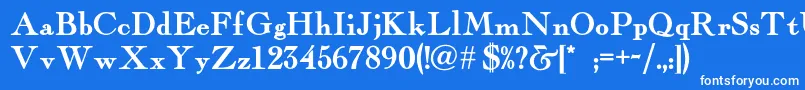 フォントFairfaxstationnf – 青い背景に白い文字