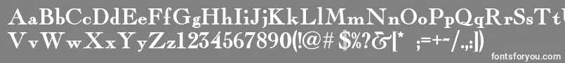 フォントFairfaxstationnf – 灰色の背景に白い文字