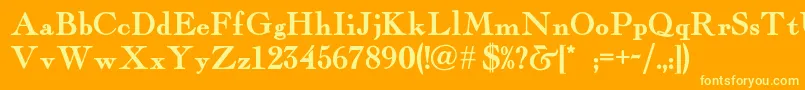 Fairfaxstationnf Font – Yellow Fonts on Orange Background