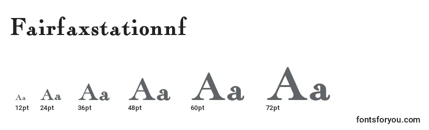 Размеры шрифта Fairfaxstationnf