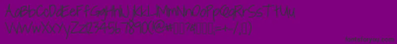 RedVelvet Font – Black Fonts on Purple Background