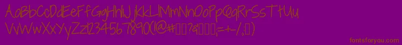 Шрифт RedVelvet – коричневые шрифты на фиолетовом фоне