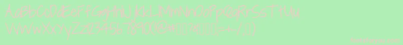 RedVelvet-fontti – vaaleanpunaiset fontit vihreällä taustalla