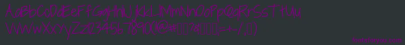 RedVelvet-fontti – violetit fontit mustalla taustalla