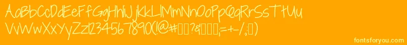 RedVelvet Font – Yellow Fonts on Orange Background
