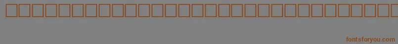 フォントSymbolTypeA – 茶色の文字が灰色の背景にあります。