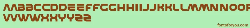 フォントShedevr – 緑の背景に茶色のフォント