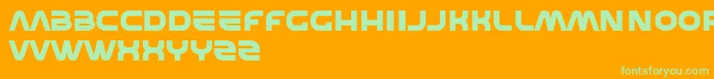 フォントShedevr – オレンジの背景に緑のフォント