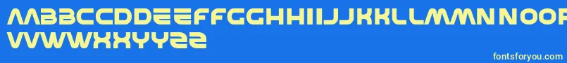 フォントShedevr – 黄色の文字、青い背景