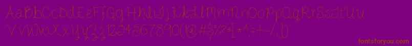 JakeAndAbby Font – Brown Fonts on Purple Background