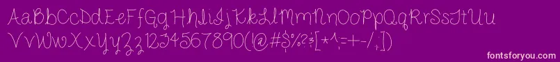 JakeAndAbby Font – Pink Fonts on Purple Background