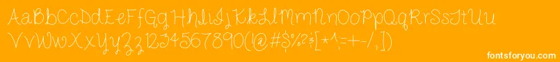 JakeAndAbby Font – White Fonts on Orange Background