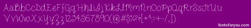 JakeAndAbby Font – White Fonts on Purple Background