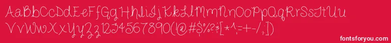 JakeAndAbby Font – White Fonts on Red Background