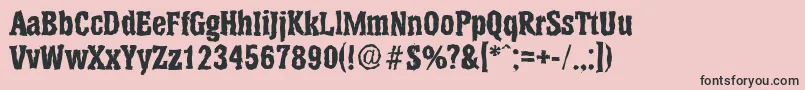 HeliumrandomXboldRegular Font – Black Fonts on Pink Background