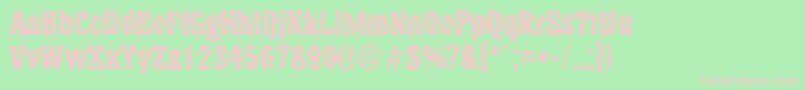 HeliumrandomXboldRegular Font – Pink Fonts on Green Background