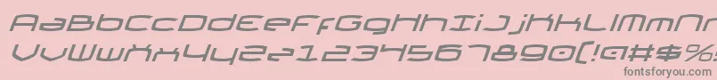 ThundergodIiItalic Font – Gray Fonts on Pink Background