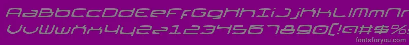 ThundergodIiItalic Font – Gray Fonts on Purple Background