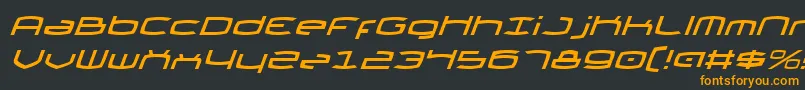 ThundergodIiItalic Font – Orange Fonts on Black Background