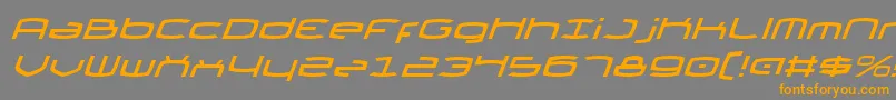 ThundergodIiItalic Font – Orange Fonts on Gray Background